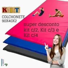 kit com 2- colchones kit com 4 academia, exercícios, pet, ginástica, escola, creches, exercícios.