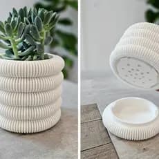 Vaso Plantador de mudinha com bandeja de gotejamento oculta