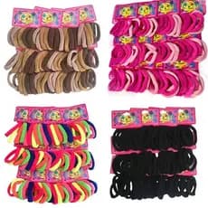 Kit 72 Elástico de Cabelo Feminino Xuxinha Rabicó Para Cabelo