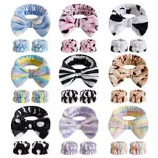 KIT 3pc de uma pars pulseiras para lavagem facial E um faIxa,artefato absorvente de agua