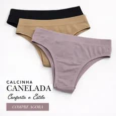 Kit Calcinhas Promoção Canelada Juvenil/Adulto Pequena Não Marca Super Confortável Cores Basicas