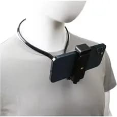 Suporte De Pescoço Para Smartphone e GoPro, Uso no Pescoço, Ajustável, Antivibração, Gravação