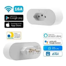 Tomada Inteligente Wi-Fi 16A Medidor De Consumo