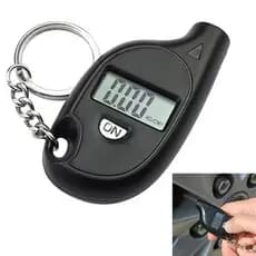 Chaveiro Medidor Calibrador de Pressão de Pneus Portátil Digital – Mini Manômetro Eletrônico Carro Moto Bike