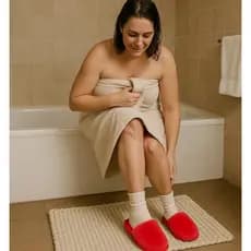 Pantufa Macia Chinelo Sandália Feminina Forrada Pelinhos Aquece Inverno Frio Pês Chinelo Bota Sapato