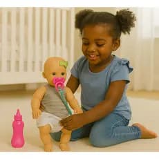 Boneca Babidu Papinha Dodói Xixi Comidinha Ursinho Fralda Bebê Brinquedo Menina Barbie Casinha