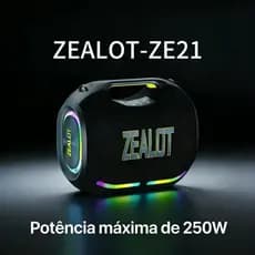 Ideal para Carnaval e Acampamento！Zealot ZE21 Caixa de Som 250W 48000mAh Portátil