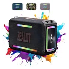 Caixa de Som Zealot S95 para Festa 120W - TWS Stereo LED RGB Portátil À Prova D'Água