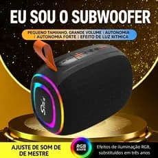 Caixa de Som Bluetooth Compacto Sing-e P9 15W Iluminação RGB Portátil Ideal para Viagens e Passeios