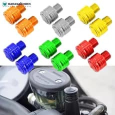 Conjunto de 2 peças de parafusos de fixação para espelho retrovisor de motocicleta em liga de alumínio CNC M8 M10, supor