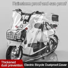 Capa impermeável e universal para motocicletas, proteção contra poeira e sol, adequada para bicicletas elétricas.