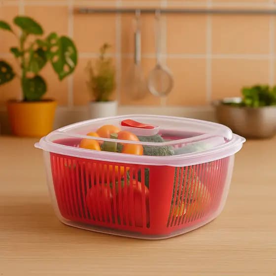 Panela C/ Cesto Cozimento À Vapor Microondas 3l Cook Freezer