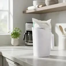 Porta Leite De Saquinho Organizador Cozinha Caneco Branco