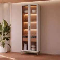 Cristaleira com LED 2 Portas Allure Linea Brasil 70cm 100% MDF