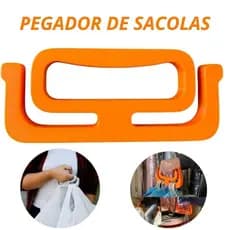 Suporte Pegador de Sacolas 16x9cm – Mais Conforto ao Carregar Compras