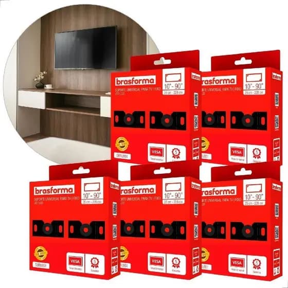 5 Suportes De Tv Led Fixo Universal 10 A 90 Polegadas