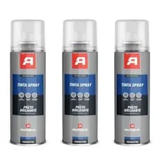 Kit 3 Premium Sprays Uso Geral 400ml - Autofix 400ml / 210g - Preto Brilhante