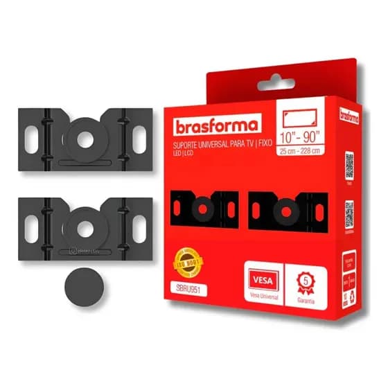 Suporte Tv Fixo Led Lcd Smart 10 A 90 Polegadas Universal Brasforma