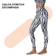 Liouty Leggings Esportivas de Ioga Estampadas de Cintura Alta Calças Casuais Estilo de estampa de zebra (CK01)