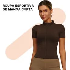 Liouty Jaqueta feminina de manga curta  leve  respirável com proteção UV  ideal para uso na academia (WT04)