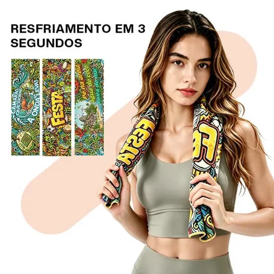 Liouty Toalha de Resfriamento Instantaneo Ice Towel 30x100cm Microfibra Premium 160gsm para Academia Crossfit e Esportes