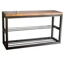 Banco Sapateira 80cm Estilo Industrial Reforçado