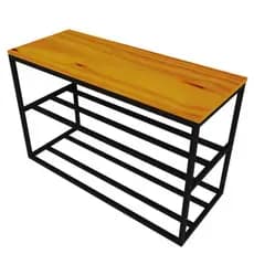 Banco Sapateira  70 cm Estilo Industrial Reforçado