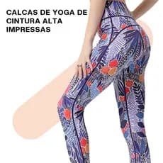 Liouty Leggings Esportivas Estampadas de Cintura Alta Para Levantamento de Quadril de Ioga Ginástica Padrão roxo(CK02)
