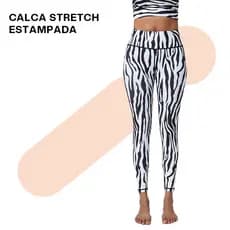 Liouty Leggings Esportivas de Ioga Estampadas de Cintura Alta Calças Casuais Estampa de zebra(CK01)