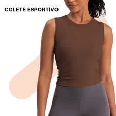 Liouty Colete feminino de ginástica sem costura, respirável e de secagem rápida