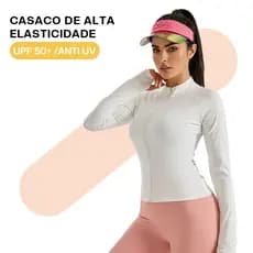 Liouty Jaqueta Feminina de Corrida de Manga Comprida para Ginástica e Ioga Esportiva com Tecido ultrafino Proteção UV