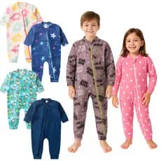 Kit 3 Macacões Infantil Soft Peluciado Com Zíper Premium 4,6,8