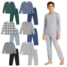 Pijama Longo Juvenil Masculino Manga Comprida Estampa Sortida 10 ao 16