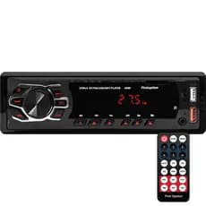Rádio MP3 Player Som Automotivo Bluetooth Universal 1 Din USB SD Auxiliar First Option 6688