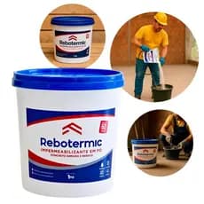 Rebotermic Impermeabilizante em Pó 1Kg Rende Até 60 Sacos Cimento Alta Performance