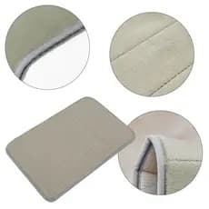 Tapete para banheiro antiderrapante soft cinza super macio confortável e fácil de lavar