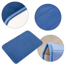 Tapete Azul para banheiro antiderrapante super macio resistente lavável e confortável