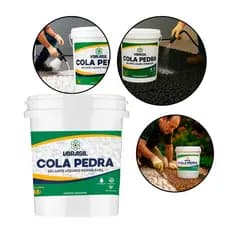 Cola Pedra Fixador de Pedras para Jardim 18 Litros VBrasil Compatível com Pedras Brancas Seixos Pedriscos
