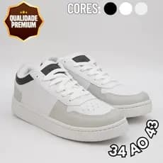 Tenis Feminino Sneaker Casual Confortável Couro Leve 2025
