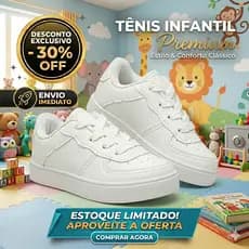 Tênis Infantil 26 Ao 33 Menino Menina Unissex Lançamento SUPER PROMOÇÃO ENVIO IMEDIATO JNR