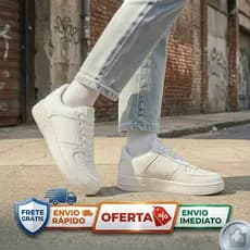 Tênis Feminino Branco Casual moderno Conforto Extra Unissex  34 ao 43  envio  imediato após a compra