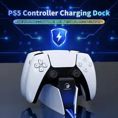 Dock Carregador Rápido Duplo para Controle PS5 com Luz LED e Proteção
