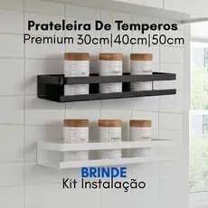 Prateleira De Temperos Cozinha Utensílios Preto Branco Vários Tamanhos