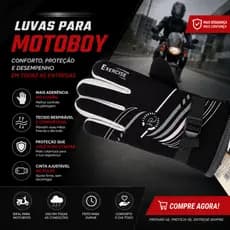 Luva Para Motoboy Motoqueiro Forrada Térmica Frio Inverno Ajustável Confortável Entregador Moto