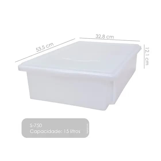 Caixa Plástica  S750 Com Tampa 15 Litros Supercron