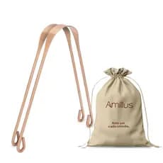 Kit 2 Raspador de Língua Cobre Puro Higiene Limpeza Bucal com bag para transporte viagem