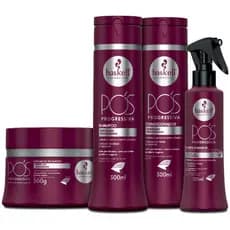 Kit Haskell Pós Progressiva – 4 Itens | Cuidado Diário para Cabelos Quimicamente Alisados