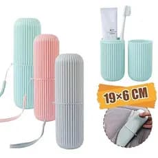Porta Escova de Dentes de Plástico, Moderno, Prático, Ideal para Viagem, Trabalho, Escola, Faculdade, Estojo Multiuso