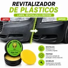 Cera Revitaliza Plástico e couro de carro, moto e Bike Elétrica + Aplicador Espuma