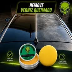 kit Cera Pintura Queimada Revitalizadora Auto Brilho Alien + Aplicador